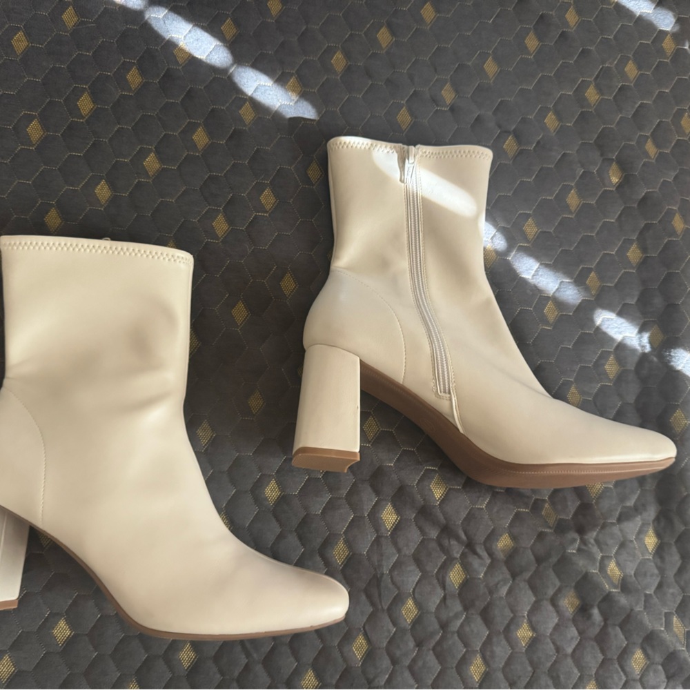 a new day Cream Heeled Boots